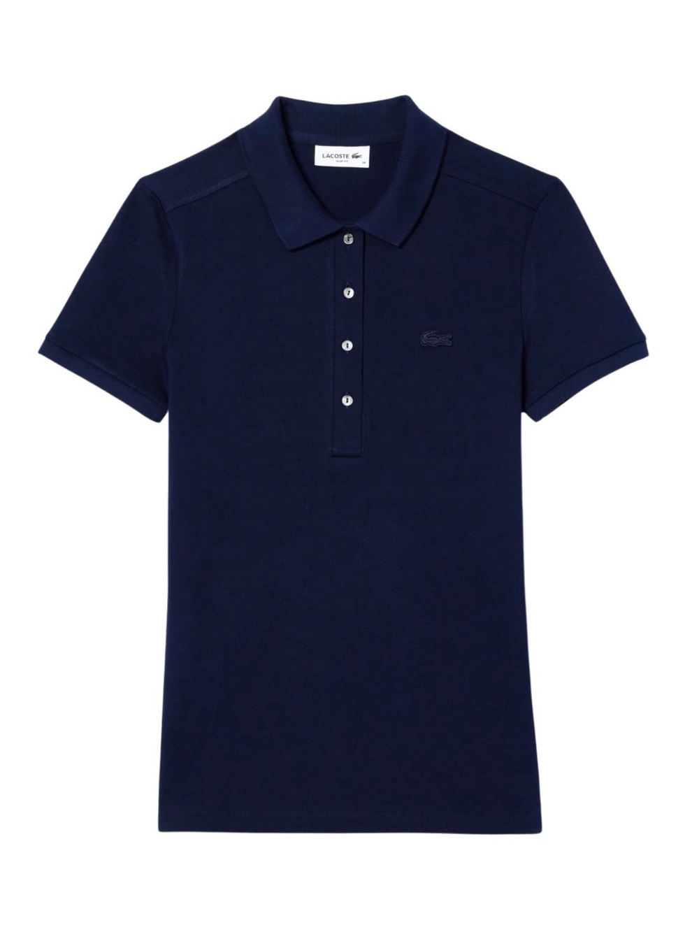 Lacoste Woman Navy Short Sleeve Slim Fit Polo
